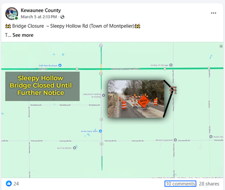 Montpelier, WI Small Bridges: Two-Thirds in Poor or Severe Condition